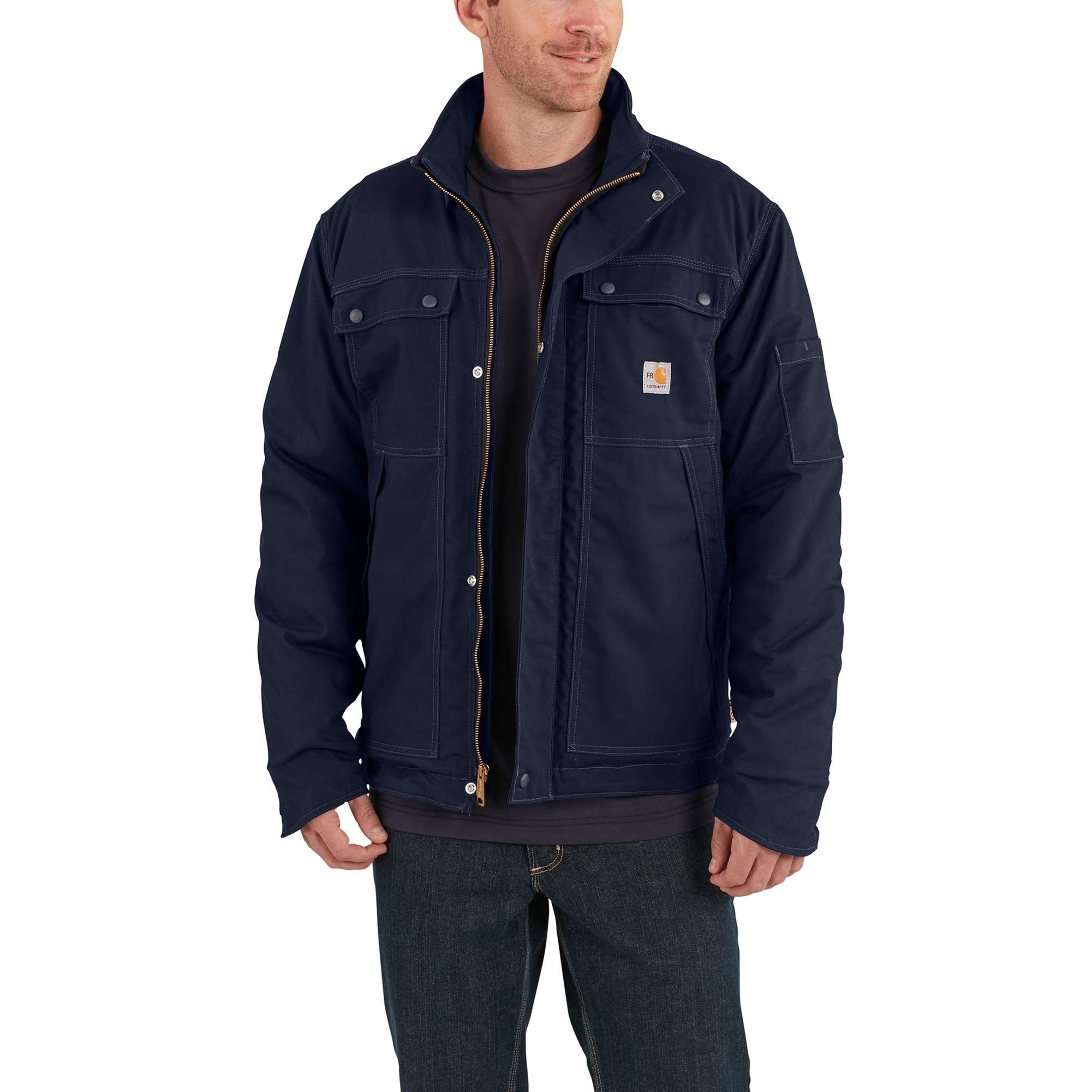 Carhartt FR Full Swing Quick Duck Coat in Dark Navy